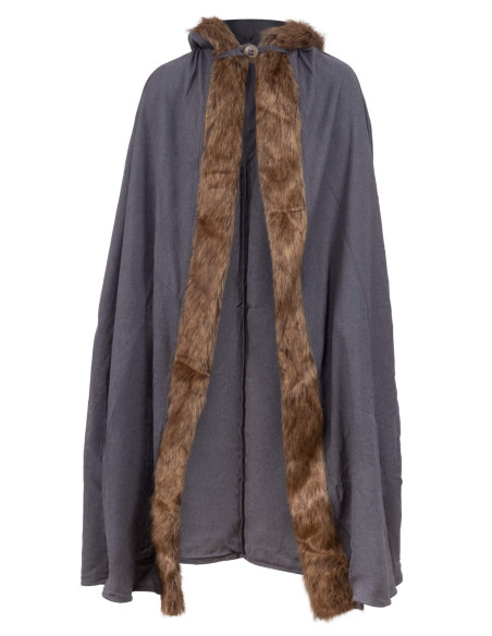 Medieval cape with hood in cotton...