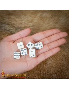Set of 6 Roman bone dice (11 mm.) 2
