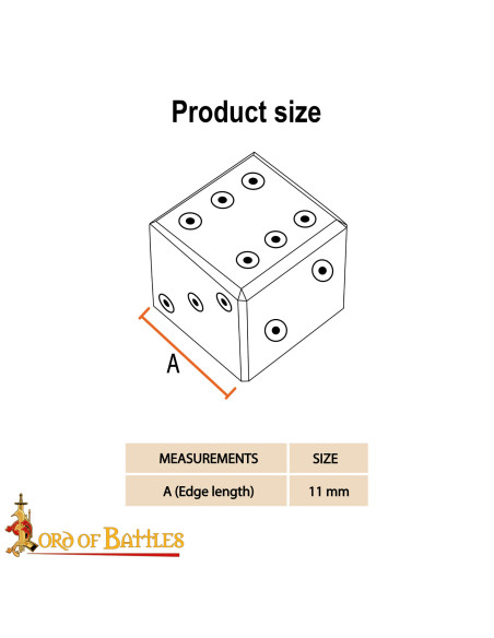 Set of 6 Roman bone dice (11 mm.)