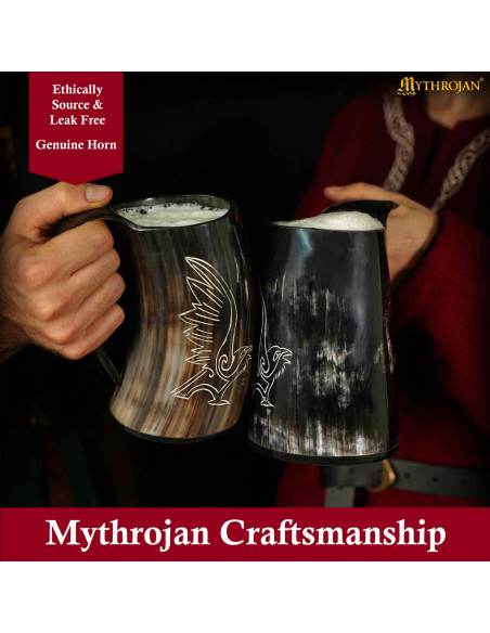 Horn mug for mead Viking Lair (800 ml.)
