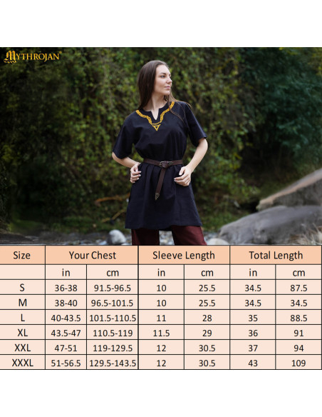 Viking tunic in cotton with...