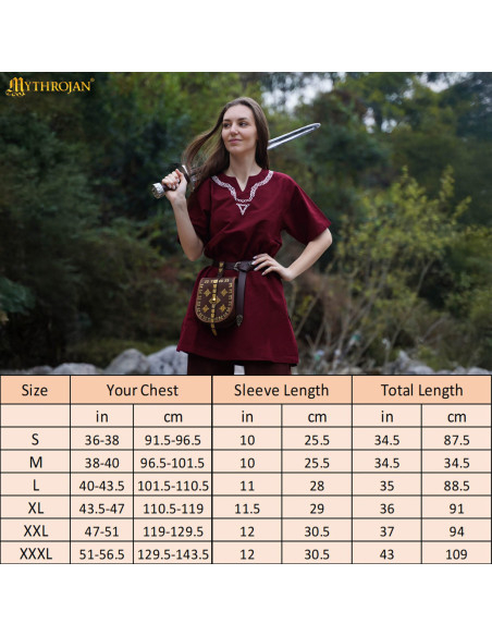 Viking tunic in cotton with...