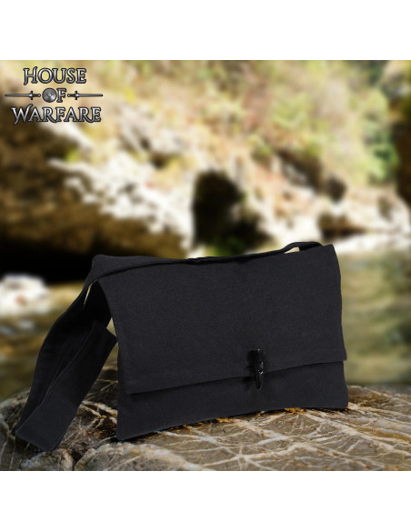 Medieval cotton bag with horn...