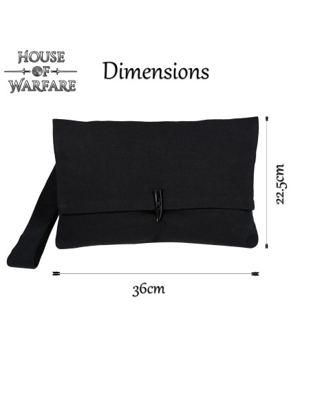 Medieval cotton bag with horn...