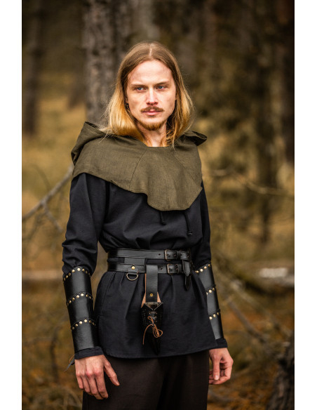 Medieval hood in linen model Mannix,...