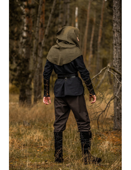 Medieval hood in linen model Mannix,...