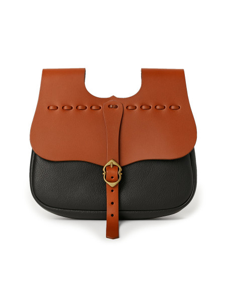 Medieval leather waist bag model...