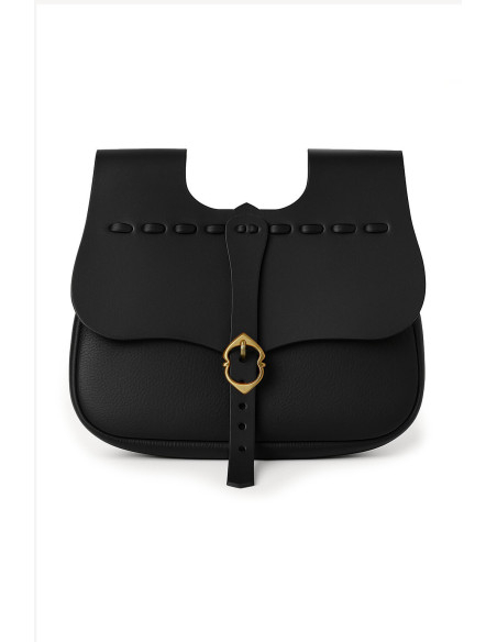 Medieval leather waist bag model...