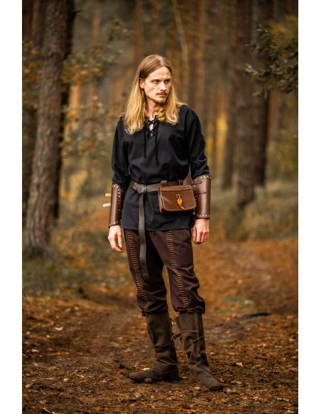 Medieval leather waist bag model...
