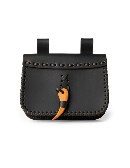 Medieval leather waist bag model...