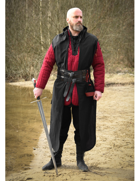 Medieval hooded scarf made of cotton,...