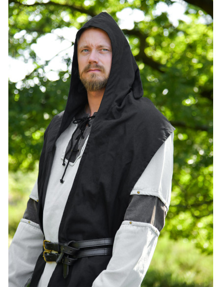 Medieval hooded scarf made of cotton,...