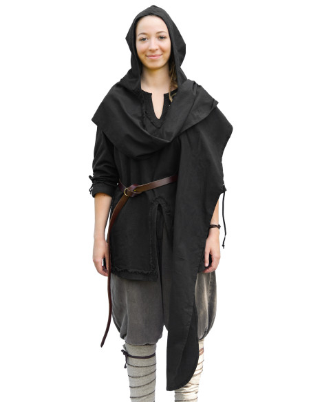 Medieval hooded scarf made of cotton,...