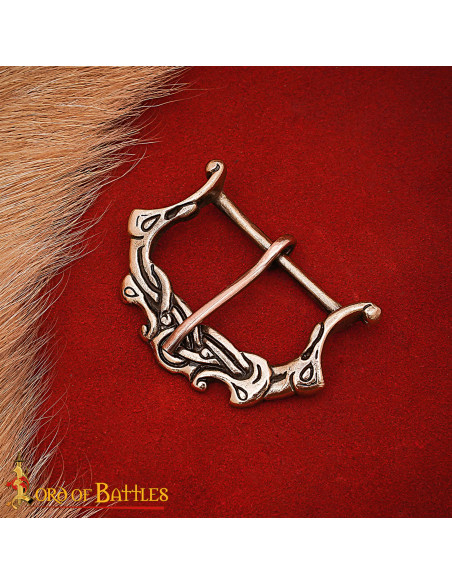 Nordic bronze buckle with an aged finish