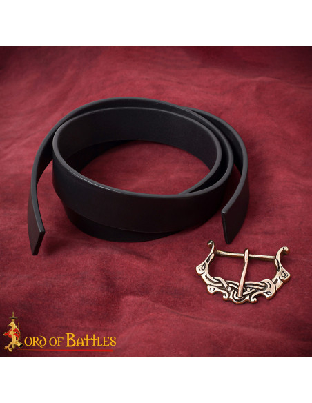 Nordic bronze buckle with an aged finish