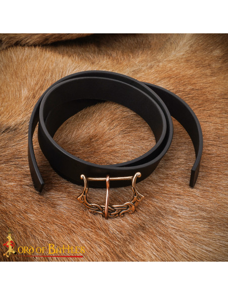 Nordic bronze buckle with an aged finish