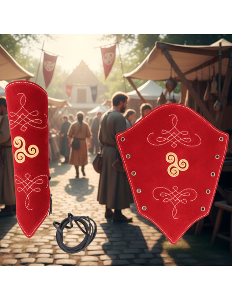 Red leather goalkeeper bracelets,...