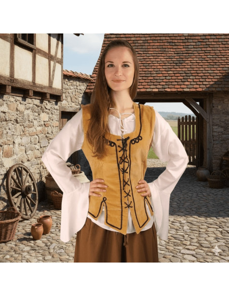 Medieval mustard bodice