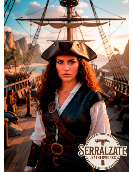 Dark Brown Deluxe Leather Tricorn...