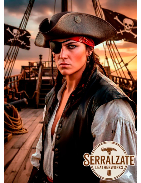 Dark Brown Deluxe Leather Tricorn...