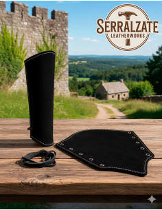 Black leather goalkeeper bracelets Silvano in suede leather