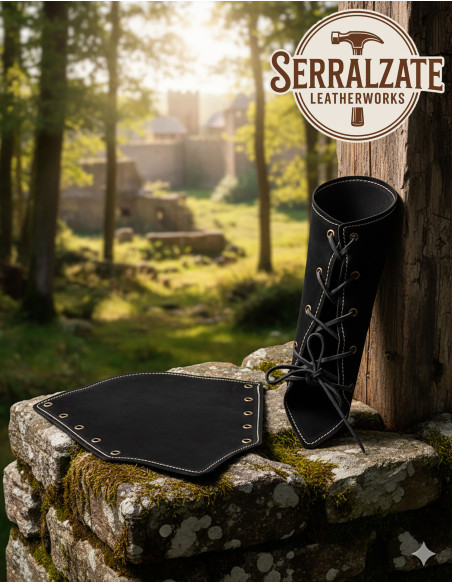 Black leather goalkeeper bracelets...