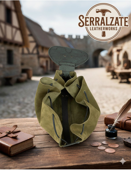 Medieval Limosner Bag Leather Model...