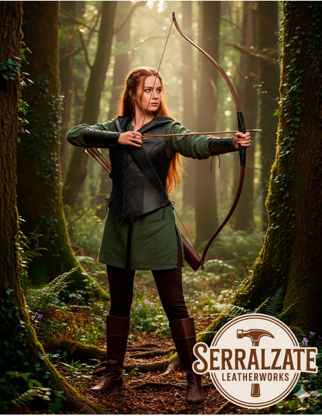 Medieval Shadow Vest for Women in Black