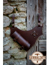 Leather sword holder for Fernando model swords, dark brown