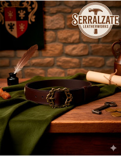 Medieval Godfrey Leather Belt - Dark Brown 2