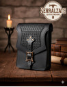 Medieval leather crossbody bag model Jabardo, black