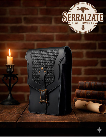 Medieval leather crossbody bag model...