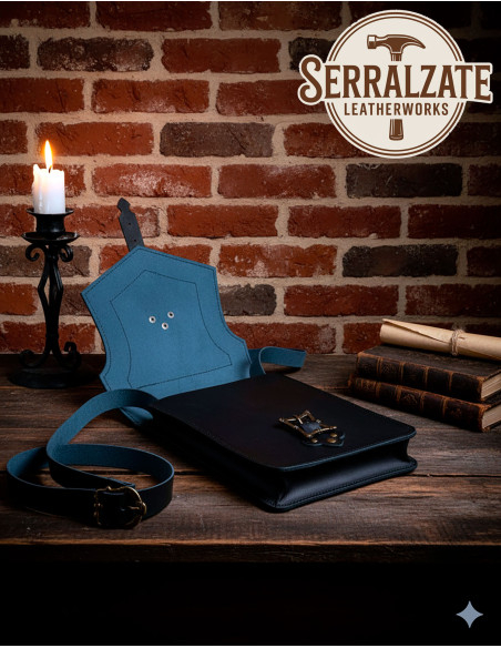 Medieval leather crossbody bag model...