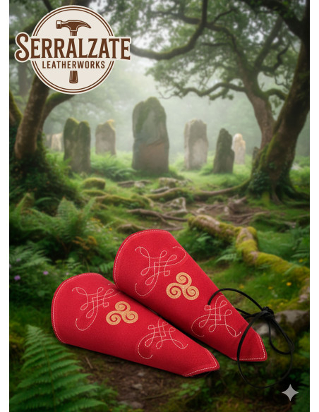 Red leather goalkeeper bracelets,...