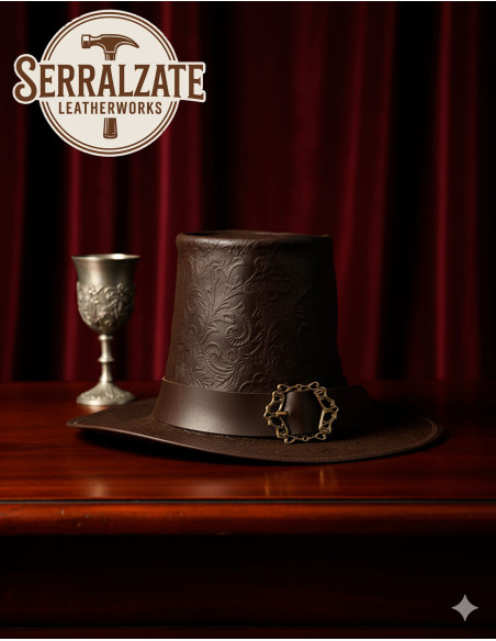 Dark Wizard Leather Hat Deluxe, brown...