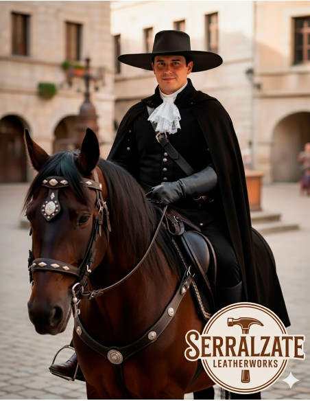 Medieval leather hat model Alatriste,...