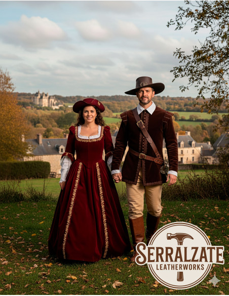 Medieval leather hat model Hidalgo,...