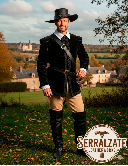 Medieval leather hat model Hidalgo,...