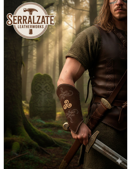 Dark Brown Leather Archery Bracelets,...