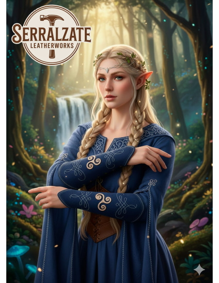 Blue suede leather archery bracelets,...