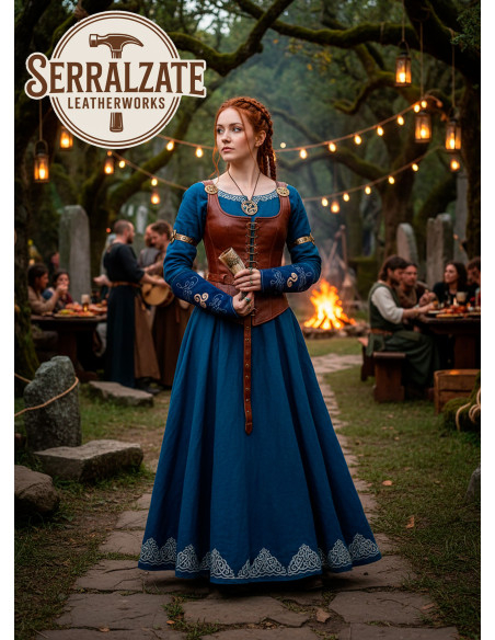 Blue suede leather archery bracelets,...