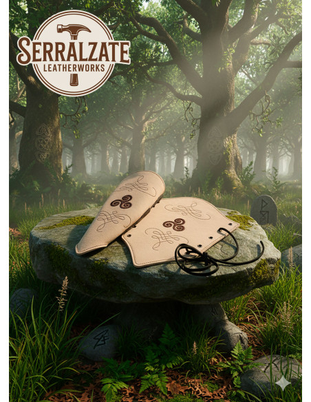 Light brown suede leather archer...