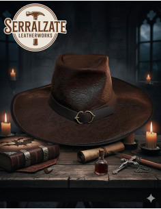 Unofficial Deluxe Van Helsing Leather Hat, Brown Color 2