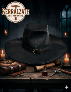 Deluxe unofficial Van Helsing leather hat, black color 2