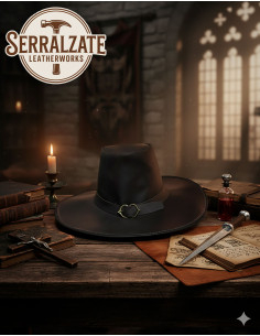 Unofficial Van Helsing leather hat, brown color