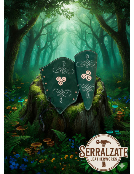 Green leather goalkeeper bracelets...