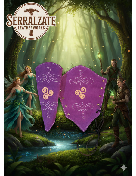 Violet suede leather archer...