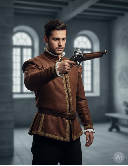 Brescia flint pistol XVII century 32 cm.