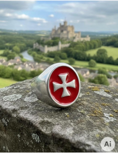 Templar Cross woman ring