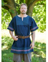 Medieval cotton tunic model Egil, blue color